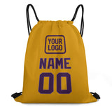 Custom Yellow Purple Drawstring Bag