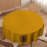 Custom Yellow Purple Round Table Cloth
