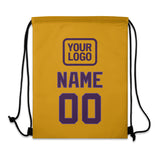 Custom Yellow Purple Drawstring Bag