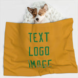 Custom Yellow Emerald Green Pet Blanket