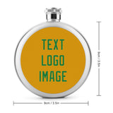 Custom Yellow Emerald Green Hip Flask
