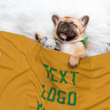 Custom Yellow Emerald Green Pet Blanket