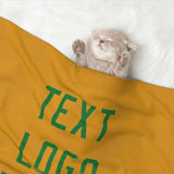 Custom Yellow Emerald Green Pet Blanket