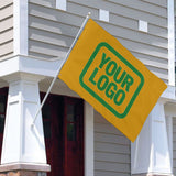 Custom Yellow Emerald Green Flag