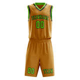 Custom Yellow Emerald Green Basketball Set