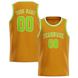 Custom Yellow & Emerald Green Colors Design Sports Basketball Jersey