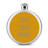 Custom Yellow Light Khaki Hip Flask