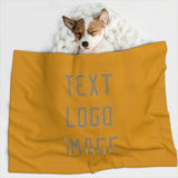 Custom Yellow Light Khaki Pet Blanket