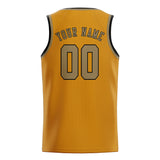 Custom Yellow & Light Khaki Colors Design Sports Basketball Jersey