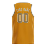 Custom Yellow & Light Khaki Colors Design Sports Basketball Jersey