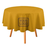 Custom Yellow Khaki Round Table Cloth