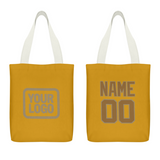 Custom Yellow Khaki Canvas Tote Bag
