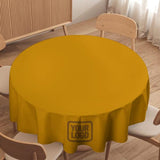 Custom Yellow Khaki Round Table Cloth