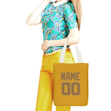 Custom Yellow Khaki Canvas Tote Bag
