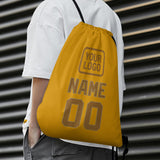 Custom Yellow Khaki Drawstring Bag