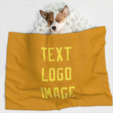 Custom Yellow Light Yellow Pet Blanket