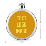 Custom Yellow Light Yellow Hip Flask