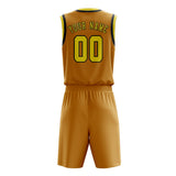 Custom Yellow Light Yellow Basketball Set