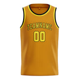 Custom Yellow & Light Yellow Colors Design Sports Basketball Jersey