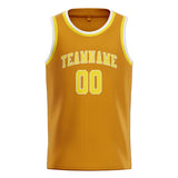 Custom Yellow & Light Yellow Colors Design Sports Basketball Jersey