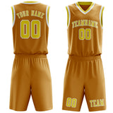 Custom Yellow Light Yellow Basketball Set