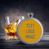 Custom Yellow Blue Green Hip Flask