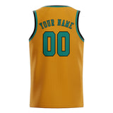 Custom Yellow & Blue Green Colors Design Sports Basketball Jersey
