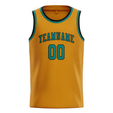 Custom Yellow & Blue Green Colors Design Sports Basketball Jersey