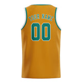 Custom Yellow & Blue Green Colors Design Sports Basketball Jersey