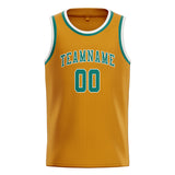 Custom Yellow & Blue Green Colors Design Sports Basketball Jersey