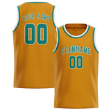 Custom Yellow & Blue Green Colors Design Sports Basketball Jersey