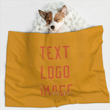 Custom Yellow Orange Pet Blanket
