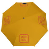 Custom Yellow Orange Automatic Umbrella