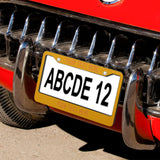 Custom Yellow Orange License Plate Frame