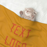 Custom Yellow Orange Pet Blanket