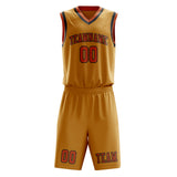Custom Yellow Orange Basketball Set