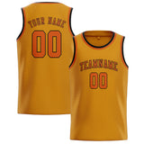 Custom Yellow & Orange Colors Design Sports Basketball Jersey