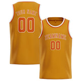 Custom Yellow & Orange Colors Design Sports Basketball Jersey
