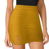 Custom Yellow Copper Rose A-Line Skort