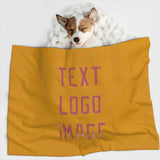 Custom Yellow Copper Rose Pet Blanket
