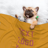 Custom Yellow Copper Rose Pet Blanket