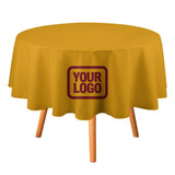 Custom Yellow Crimson Red Round Table Cloth