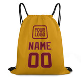 Custom Yellow Crimson Red Drawstring Bag