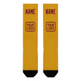 Custom Yellow Crimson Red Knee-High Sock