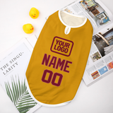 Custom Yellow Crimson Red Pet Vest