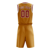 Custom Yellow Copper Rose Basketball Set