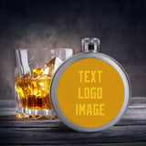 Custom Yellow Gold Hip Flask