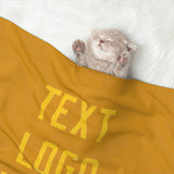 Custom Yellow Gold Pet Blanket