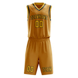 Custom Yellow Gold Basketball Set