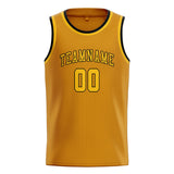 Custom Yellow & Gold Colors Design Sports Basketball Jersey